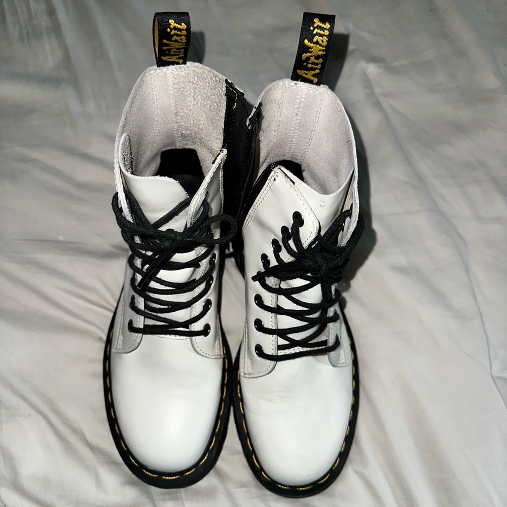 White Doc Marten Jadon boots - Picture 2 of 10